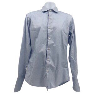 Crown Blue-White All Seasons Dress Shirt | Slim Fit
